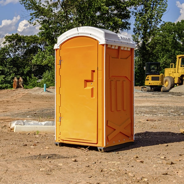 how often are the porta potties cleaned and serviced during a rental period in Paxico KS